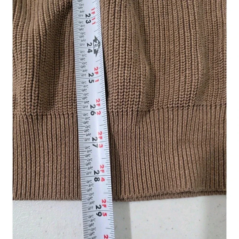 Brunello Cucinelli Ribbed Knit Sweater Mens IT 54 US 44 XL Brown Crested Buttons